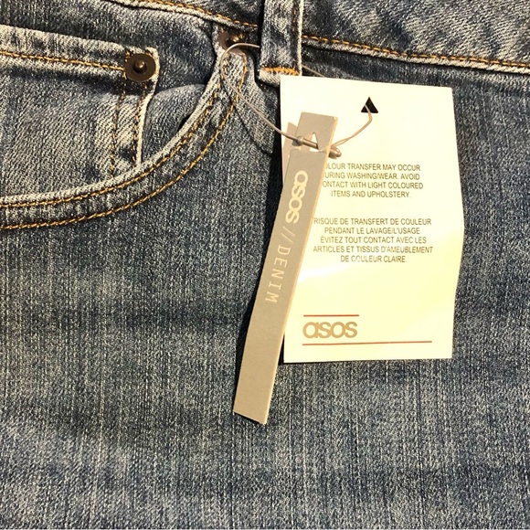 ASOS Curve Women’s Sz US 20 Tapered Stretch Jeans Medium Wash NWT High Rise - Picture 8 of 9